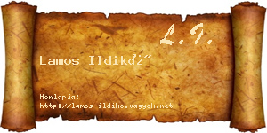 Lamos Ildikó névjegykártya